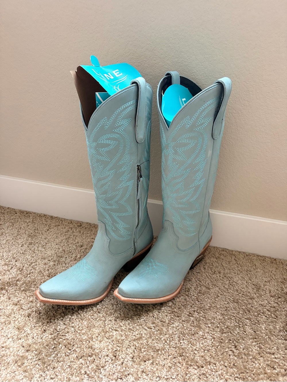 Lane NWT boots Women’s Light Blue Embroidered